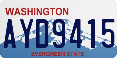 WA license plate AYD9415