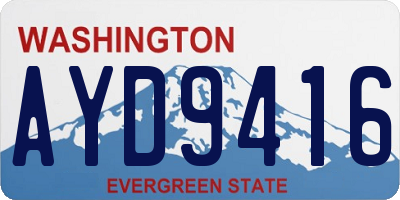 WA license plate AYD9416