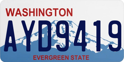WA license plate AYD9419