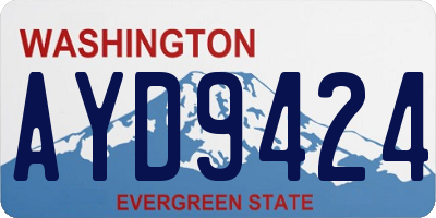 WA license plate AYD9424