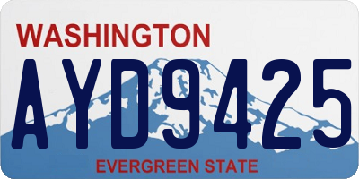 WA license plate AYD9425
