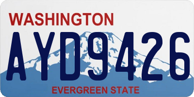 WA license plate AYD9426