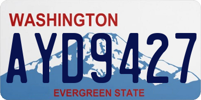 WA license plate AYD9427