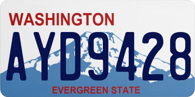WA license plate AYD9428