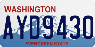 WA license plate AYD9430
