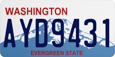 WA license plate AYD9431