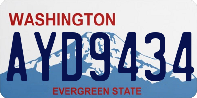 WA license plate AYD9434