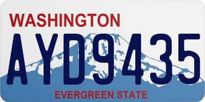 WA license plate AYD9435