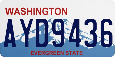 WA license plate AYD9436