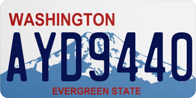 WA license plate AYD9440