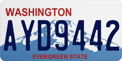 WA license plate AYD9442