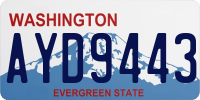 WA license plate AYD9443