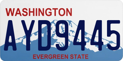 WA license plate AYD9445