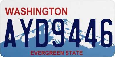 WA license plate AYD9446