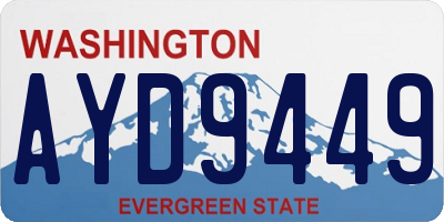 WA license plate AYD9449