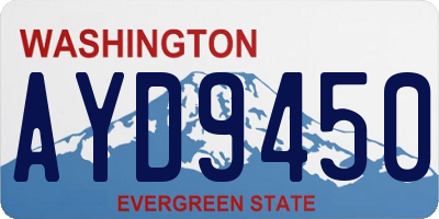 WA license plate AYD9450