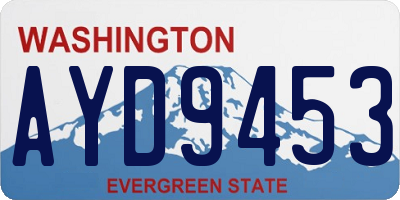 WA license plate AYD9453