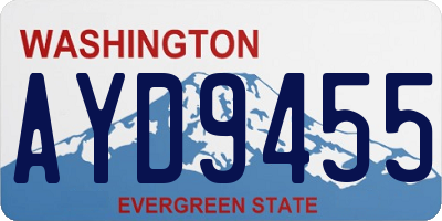 WA license plate AYD9455