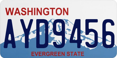 WA license plate AYD9456