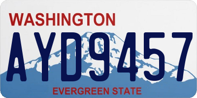 WA license plate AYD9457
