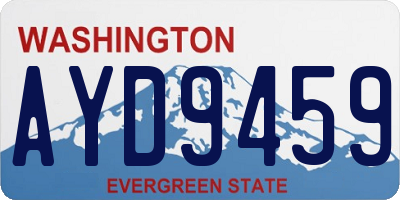 WA license plate AYD9459