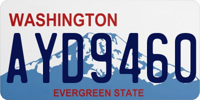 WA license plate AYD9460