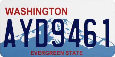 WA license plate AYD9461