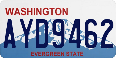WA license plate AYD9462