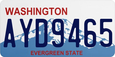 WA license plate AYD9465