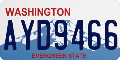 WA license plate AYD9466