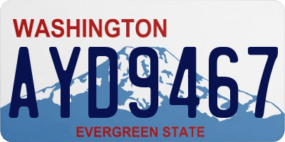 WA license plate AYD9467