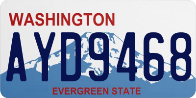 WA license plate AYD9468