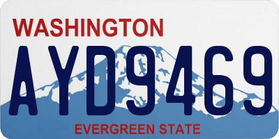 WA license plate AYD9469
