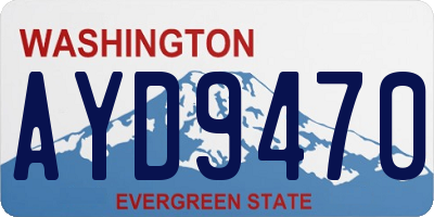 WA license plate AYD9470