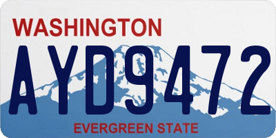 WA license plate AYD9472