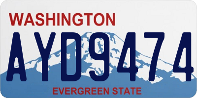 WA license plate AYD9474