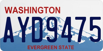 WA license plate AYD9475