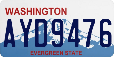 WA license plate AYD9476