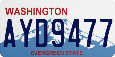 WA license plate AYD9477