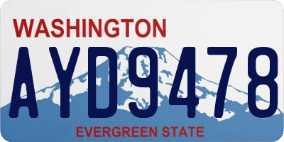 WA license plate AYD9478
