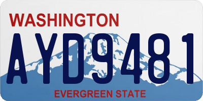 WA license plate AYD9481