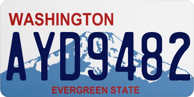WA license plate AYD9482