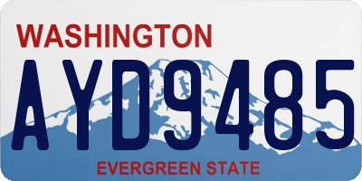 WA license plate AYD9485