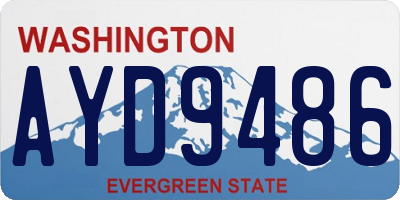 WA license plate AYD9486