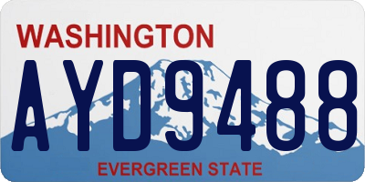 WA license plate AYD9488