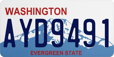 WA license plate AYD9491