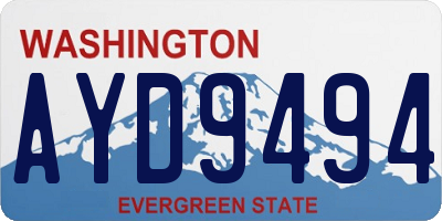 WA license plate AYD9494