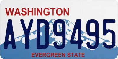 WA license plate AYD9495