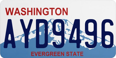 WA license plate AYD9496