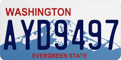 WA license plate AYD9497